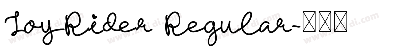 JoyRider Regular字体转换